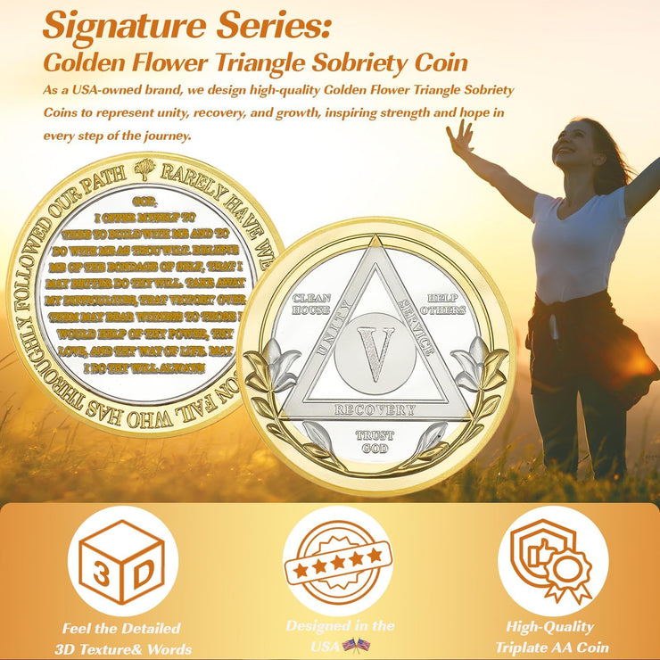 Victory Path 1-5 Year Sobriety Coin