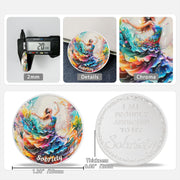 Rainbow Dancer Motivational Quote Sobriety Coin for Women