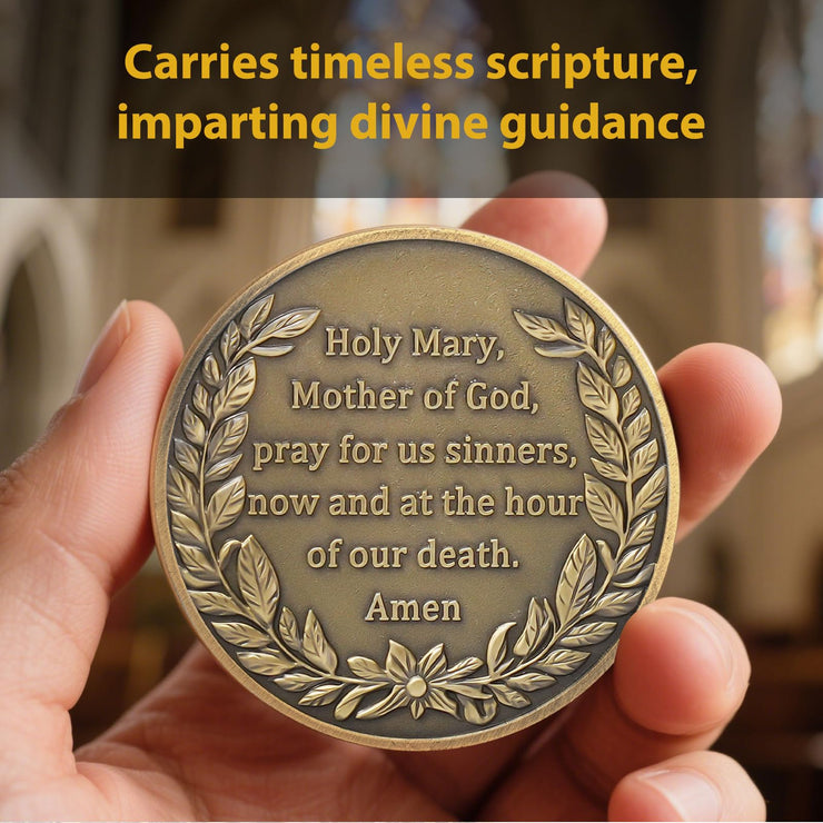 Inspirational Holy Mary Christian Challenge Coin
