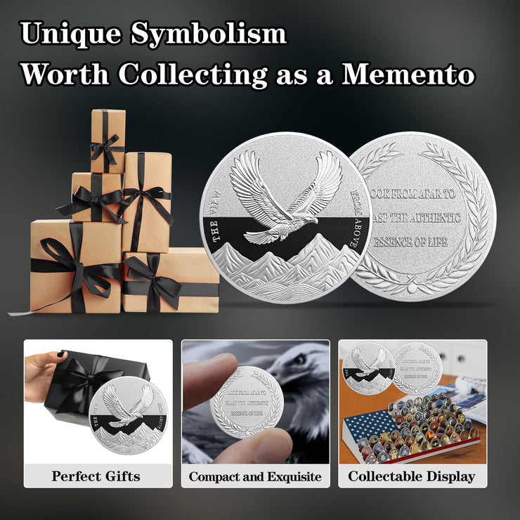 The View from Above Eagle Inspiring Challenge Coin