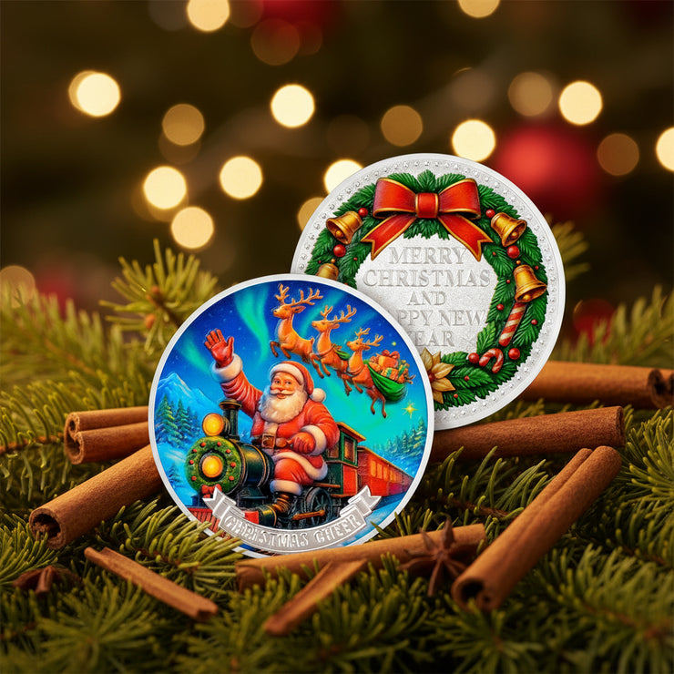 Santa Claus Train Tour Christmas Commemorative Coin