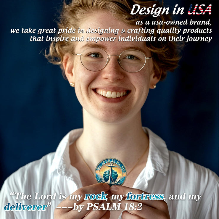 The Lord is My Rock Christian Challenge Coin