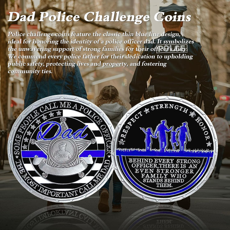 Thin Blue Line Police Law Enforcement Police Officer Challenge Coins
