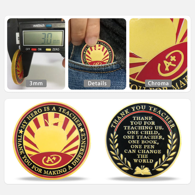 Thank You Teacher Appreciation Challenge Coin