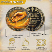 Time in God's Hands with Psalm 31:15 Tokenara Christian Challenge Coin