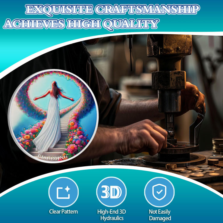 Flowers All The Way Sobriety Coin