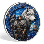Viking Warrior Wolf Challenge Coin