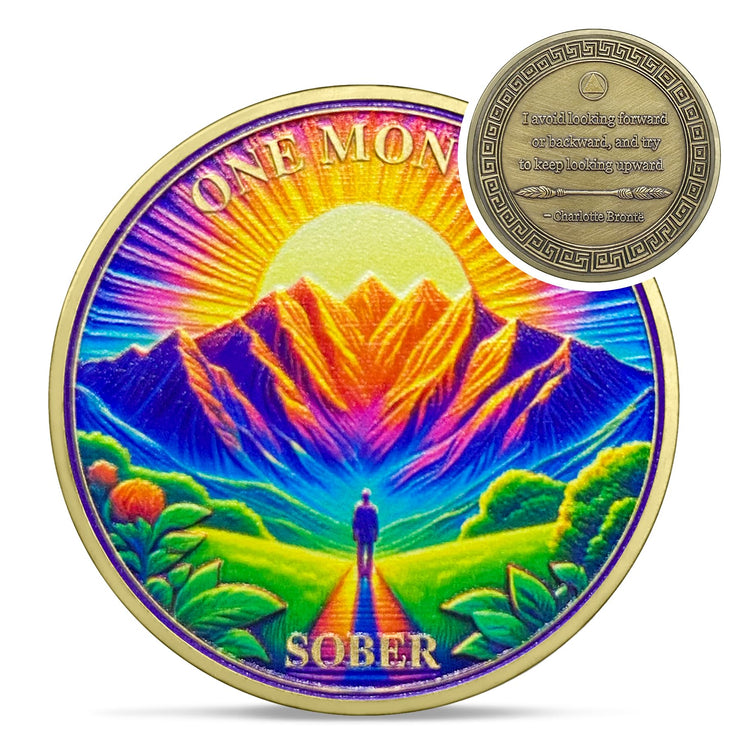 1-12 Months Recovery Addiction Celebrate Living Clean Sobriety Coin