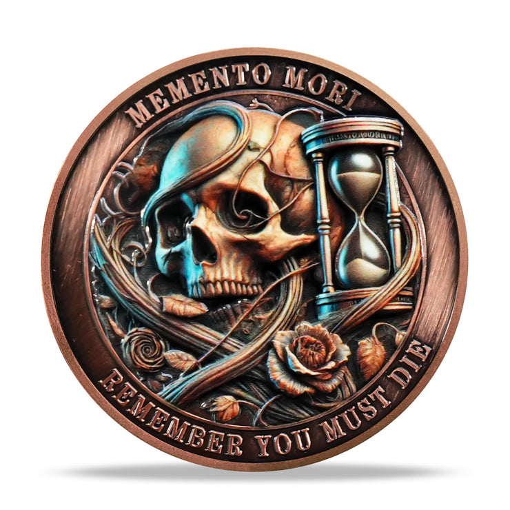 Tempus Fugit EDC Stoic Token Timeless Reminder of Life Memento Mori Coin