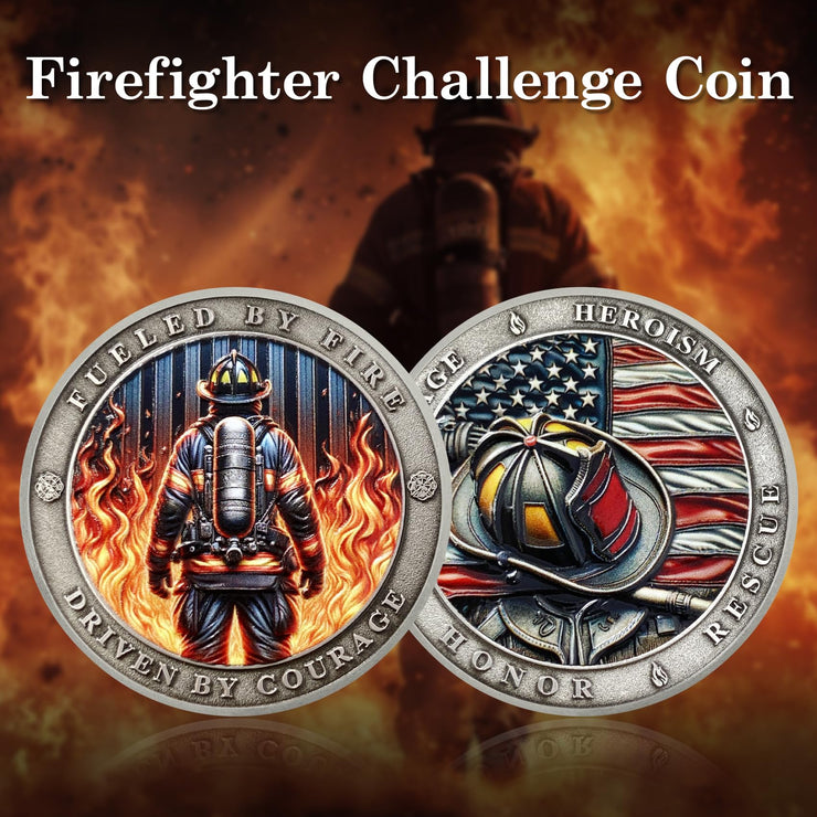 Honor Fire Department Rescue Prayer Coin