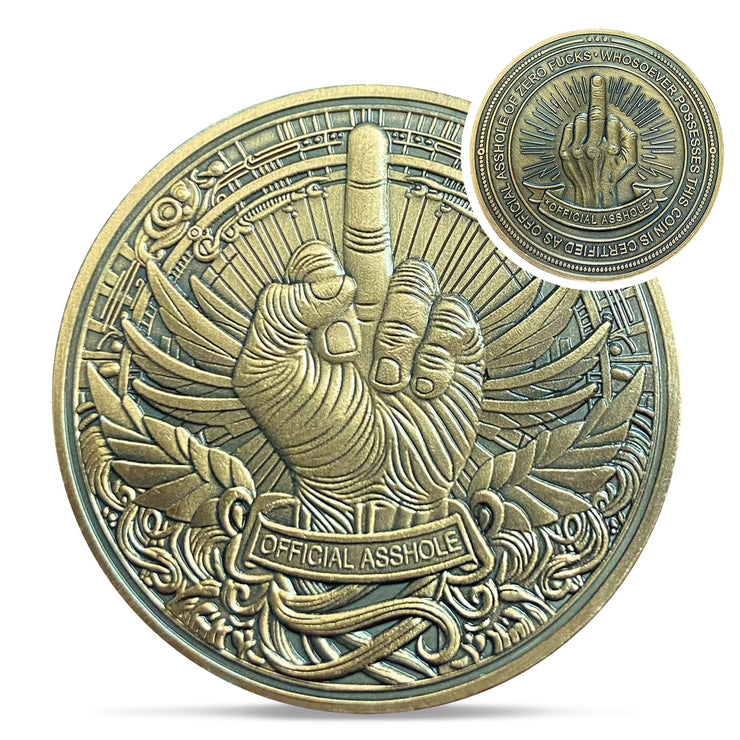 Funny Zero F's Given Challenge Coin