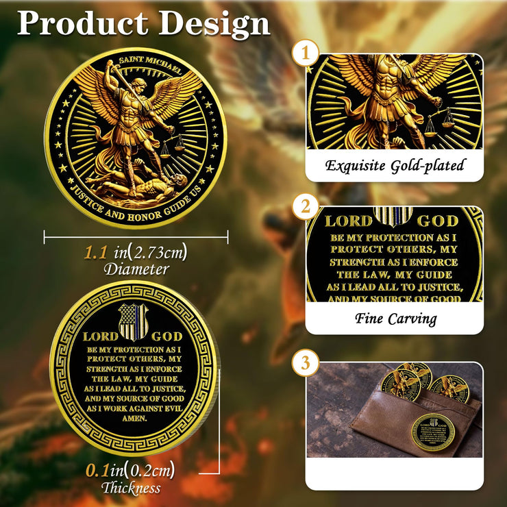 Police Patron Saint of Law Enforcement Archangel Michael Coin
