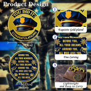 Police Officer Challenge Coin with Congratulations You Did It
