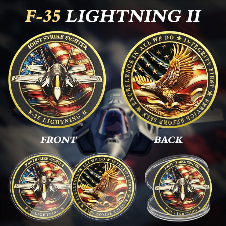 United States F-35 Lightning II Fighter Jet Air Force Challenge Coin
