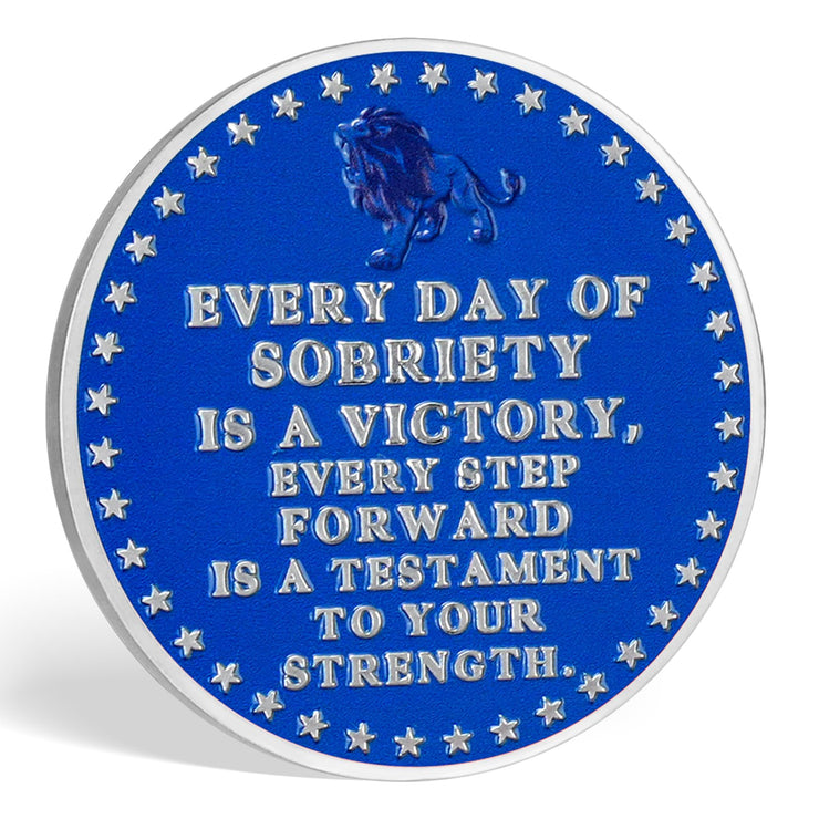 Lion Recovery Strength in Sobriety Coin(Not compatible with keychains)
