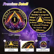 Delicate Triangle 1-3 Year Sobriety Coin
