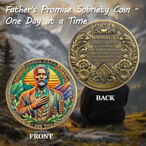 Sunlight Father Sobriety Coin