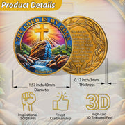 The Lord is My Rock Christian Challenge Coin