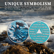Sea Wave Women’s Sobriety Coin
