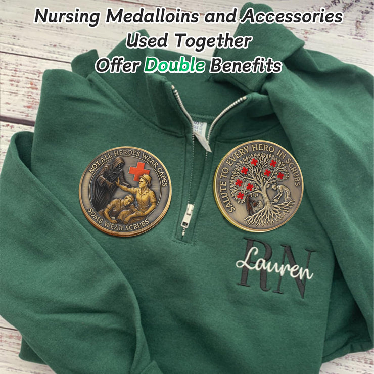 Guardian Angel Nurse EMT Tree of Life Nurses Prayer Challenge Coin