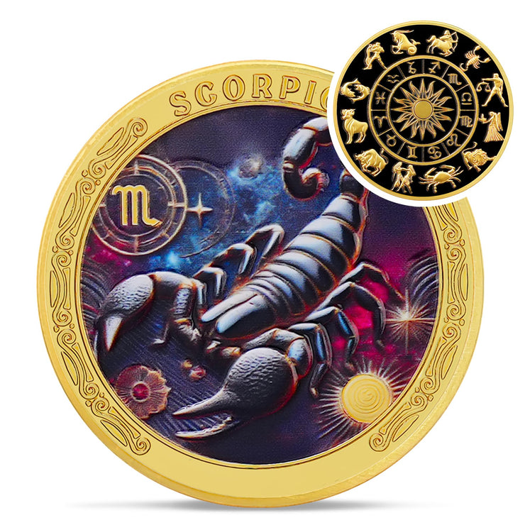 Scorpio 12 Zodiac Challenge Coin