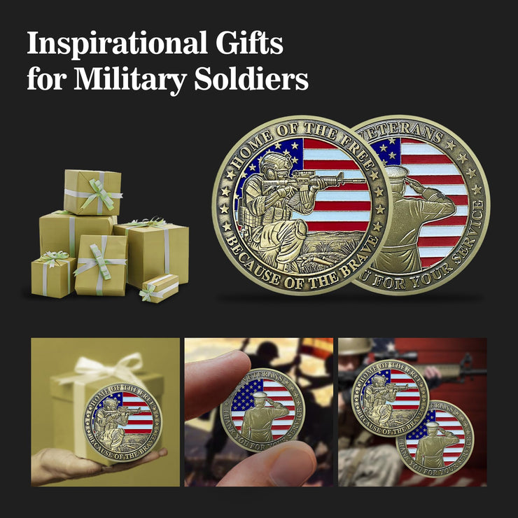 Military Veterans Thank You for Your Service Challenge Coin
