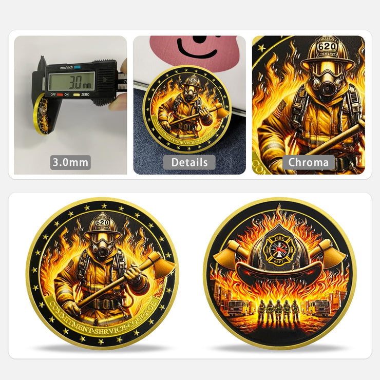 Firefighters Fire Rescue Challenge Coin