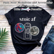 Amor Fati Phoenix Stoic Marcus Aurelius Roman Cardinal Virtues Memento Mori Challenge Coin
