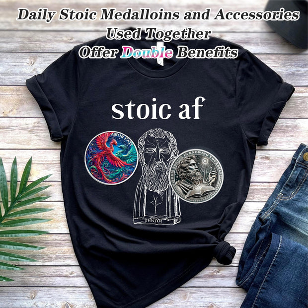 Amor Fati Phoenix Stoic Marcus Aurelius Roman Cardinal Virtues Memento Mori Challenge Coin