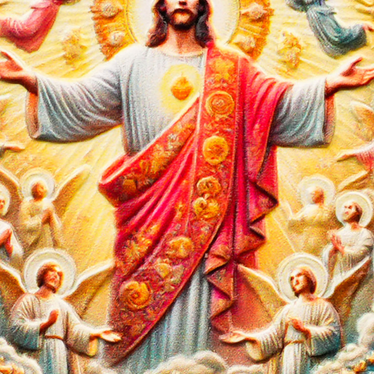 Jesus and Angels Divine Messenger Religious Coin