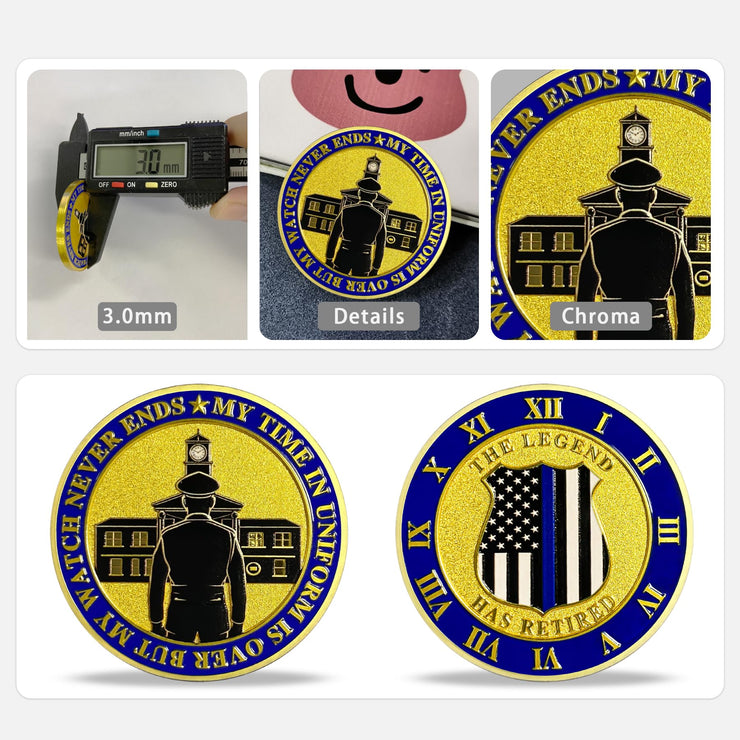 Patriotic Police Law Enforcement Honor & Service Medallion Coin