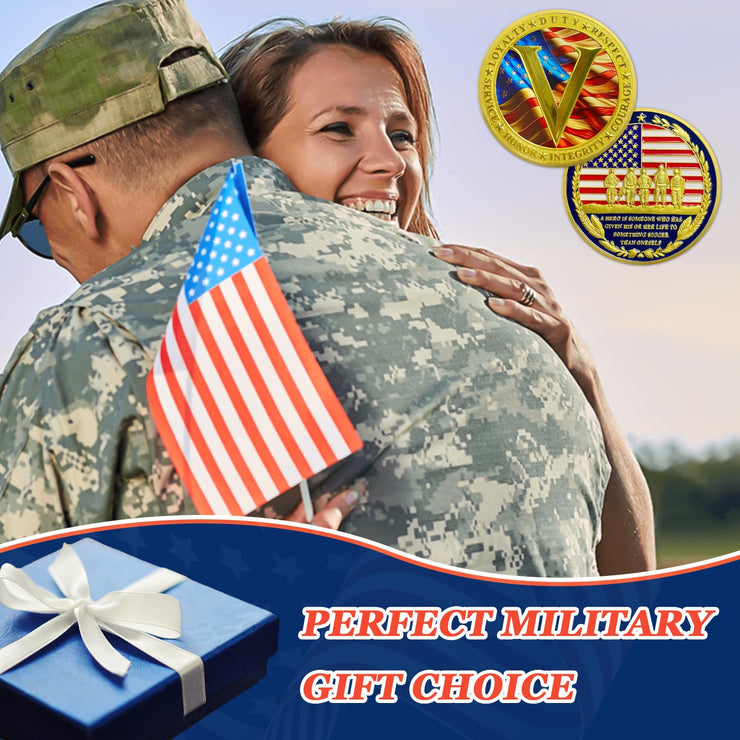Proud Veterans Tribute Honor and Courage Military Commemorative Coin