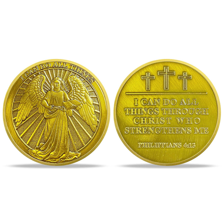 Christian Angel Radiance Religious Challenge Coin