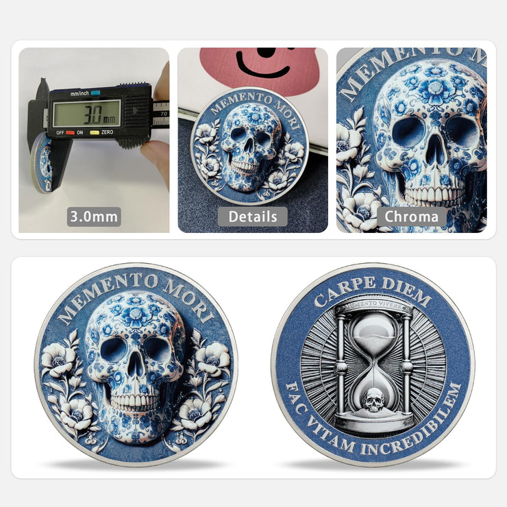 Daily Stoic Practice Inspirational Stoicism Memento Mori Coin