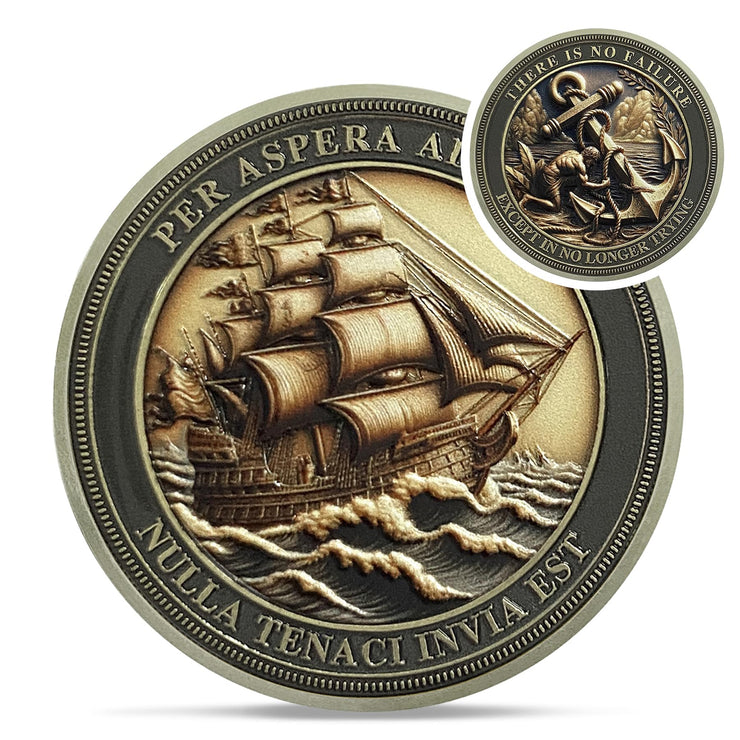 Sailing Anchor Inspiration  Symbol of Faith and Strength Encouragement Coin