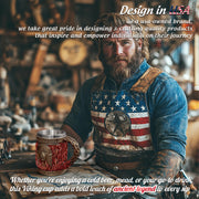 Glory Handmade Viking Mug - 20oz Valhalla Gate Beer Stein - 304 Stainless Steel Novelty Norse Mythology Cup