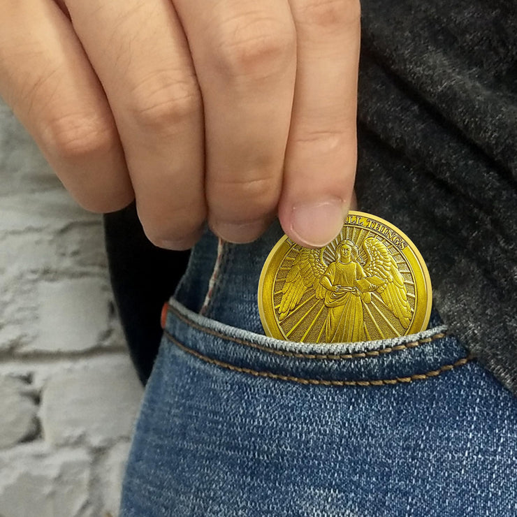 Christian Angel Radiance Religious Challenge Coin