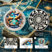 Cool Pisces 12 Zodiac Challenge Coin