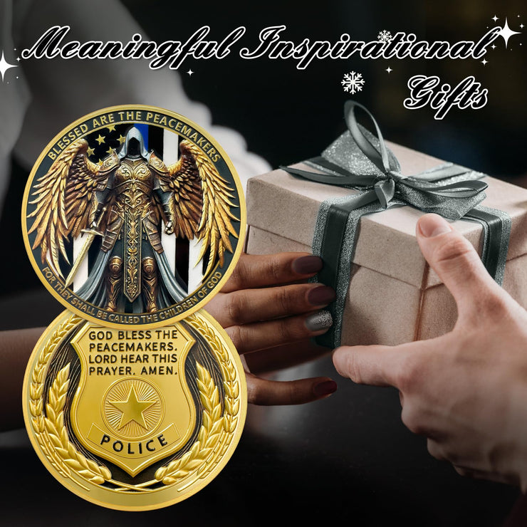 Archangel Michael Blessed Peacemakers Saint Michael Police Officers Prayer Coin