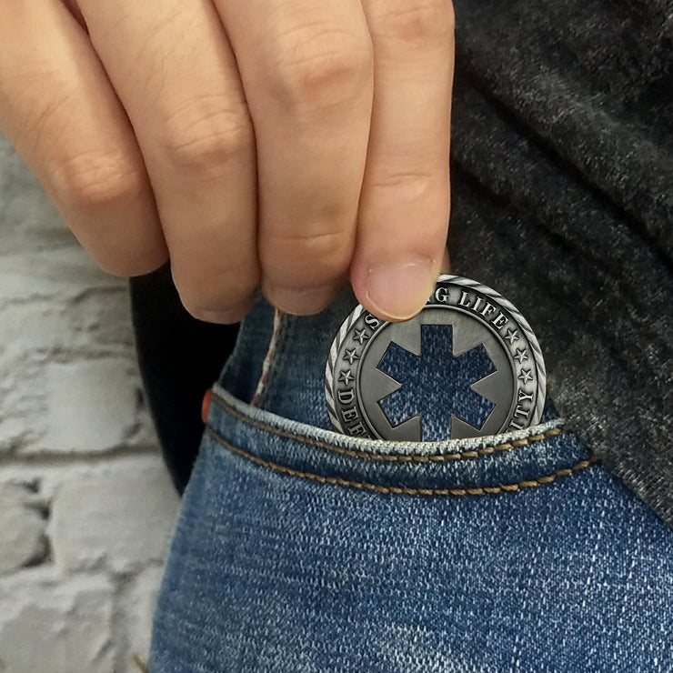 Emergency Medical Services Logo EMS Challenge Coin EMS