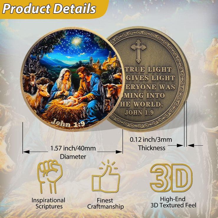 True Light Christmas Tokenara Christian Challenge Coin