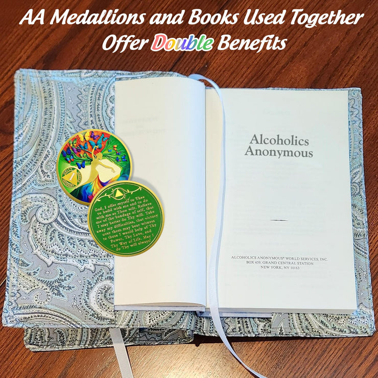 Personalized Artsy Recovery Women Tree of Life Sobriety Coin