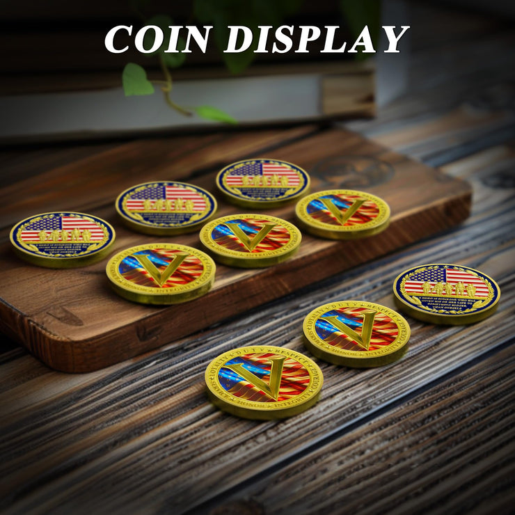 Proud Veterans Tribute Honor and Courage Military Commemorative Coin