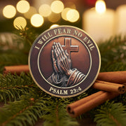 I Will Fear No Evil The Lords Prayer Christian Challenge Coin