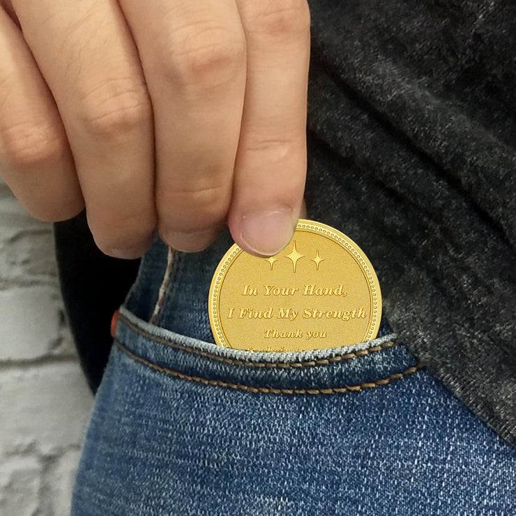 Sunflowers and Stars Father Challenge Coin