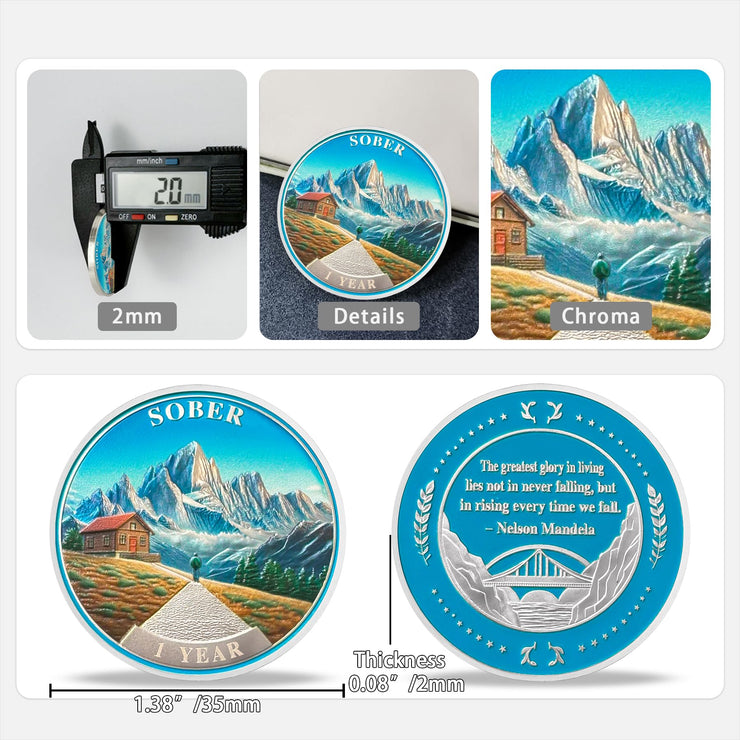 Personalized Mountain Cabin Sobriety Coin