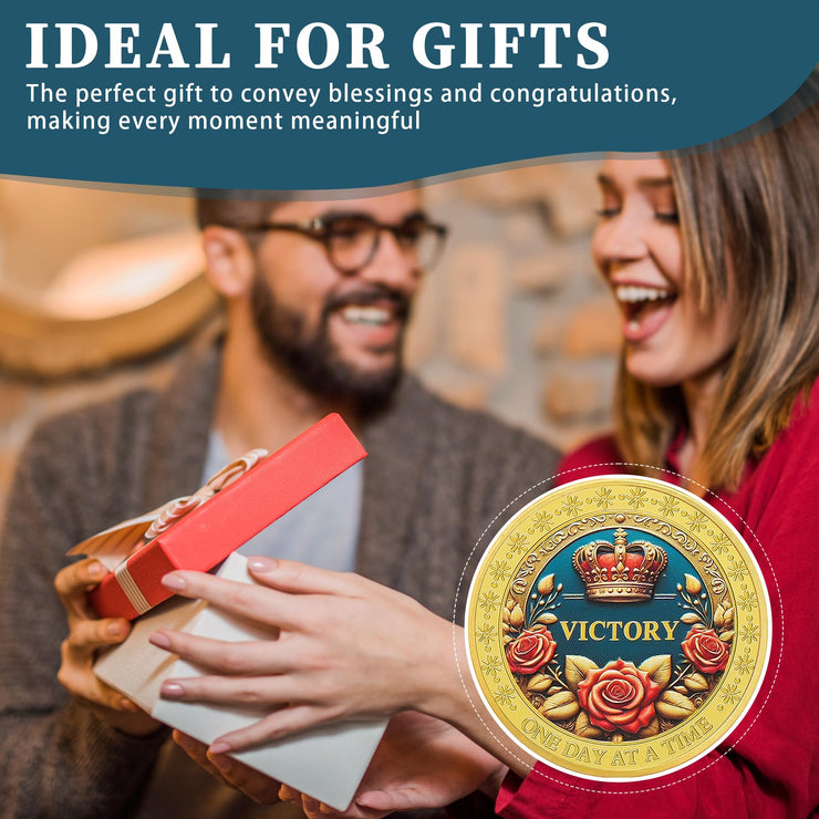 One Day at a Time Affirmation Sobriety Coin