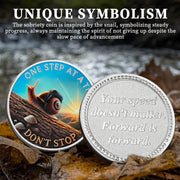 One Step at a Time Snail Sobriety Coin