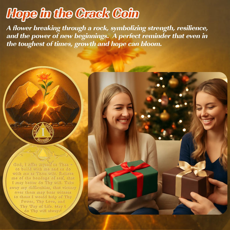 Personalized Hope in The Crack Sobriety Coin