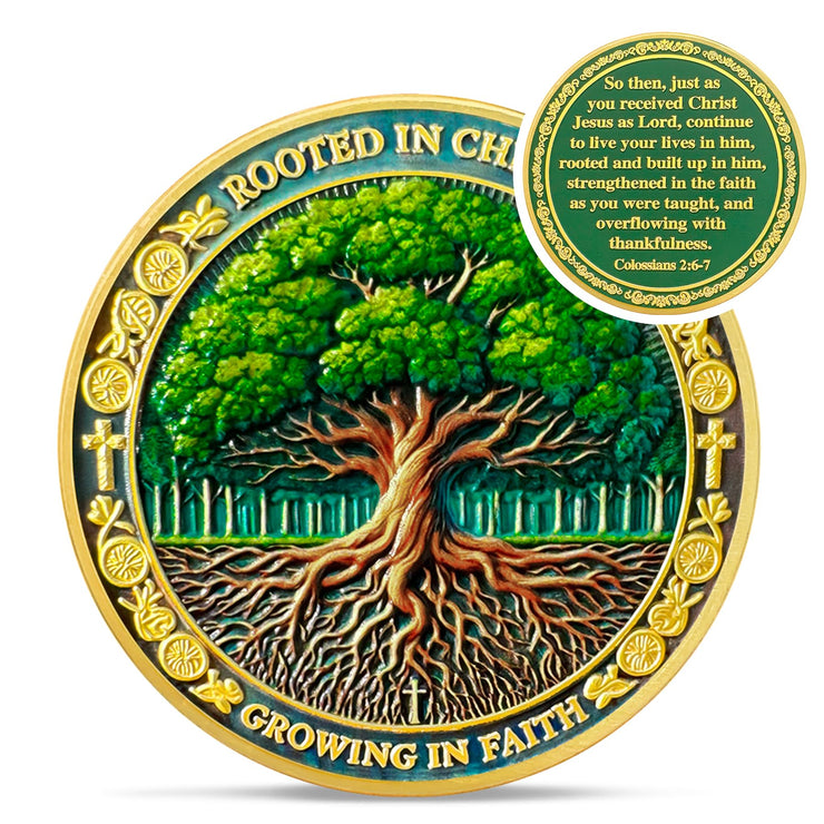 Tree of Faith Christian Challenge Coin